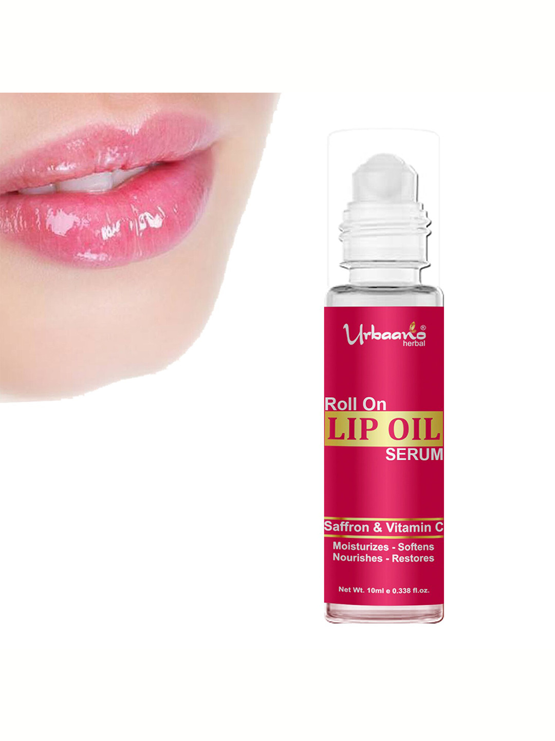 Buy Urbaano Herbal Moisturizing Roll On Lip Oil Serum With Saffron