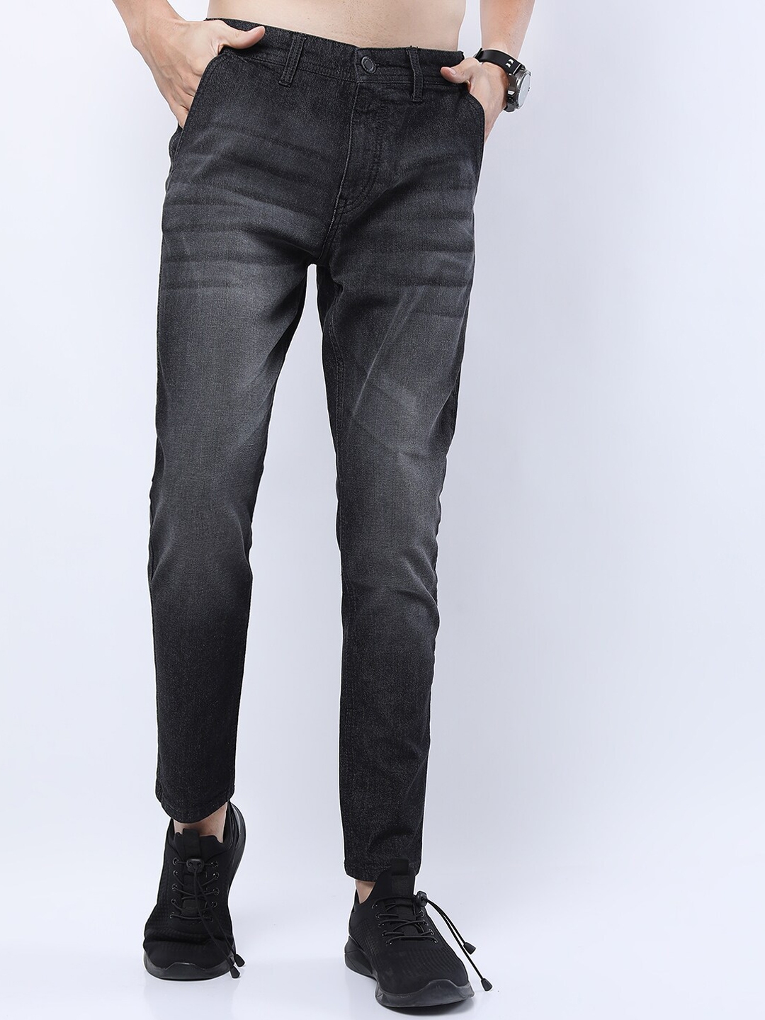 Buy HIGHLANDER Men Grey Slim Fit Light Fade Stretchable Jeans - Jeans ...
