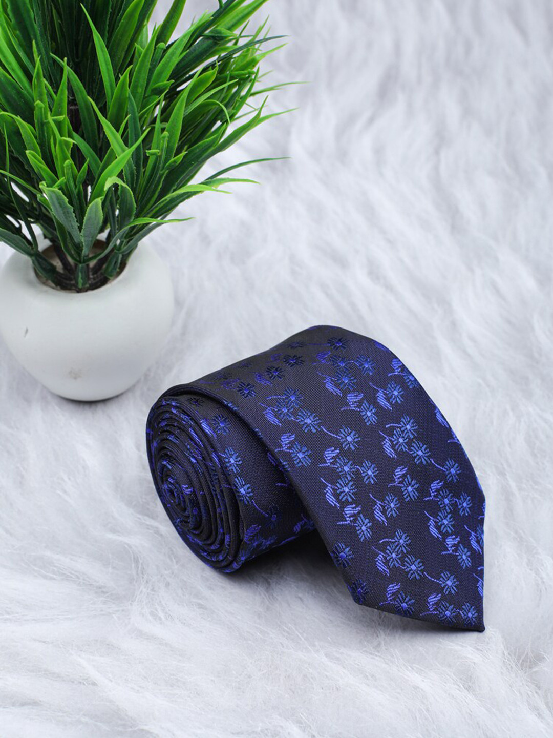 Buy ELLIS Men Blue Floral Printed Broad Tie Ties for Men 19424294