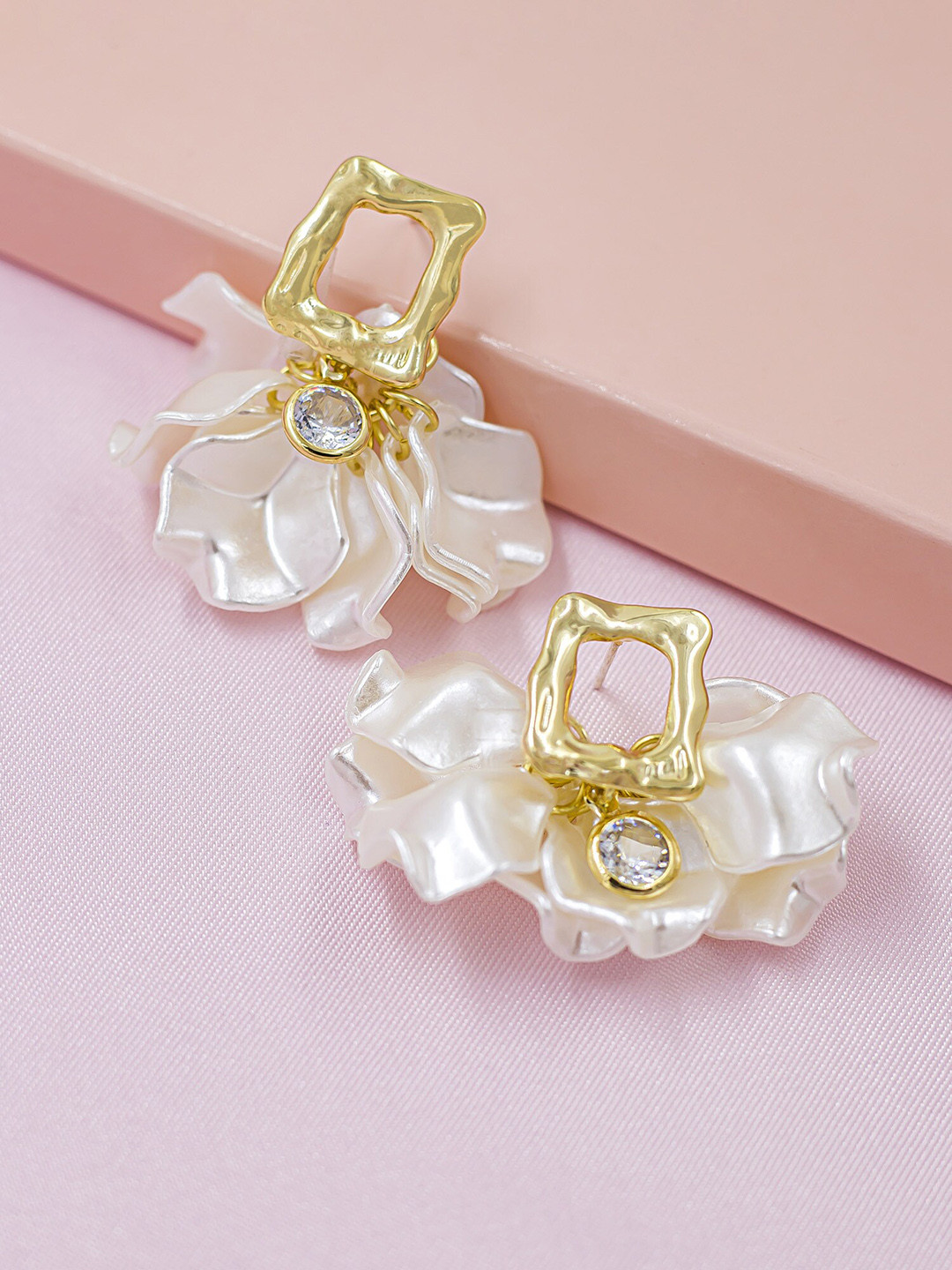 Buy Bellofox White Floral Drop Earrings Earrings for Women 19426340
