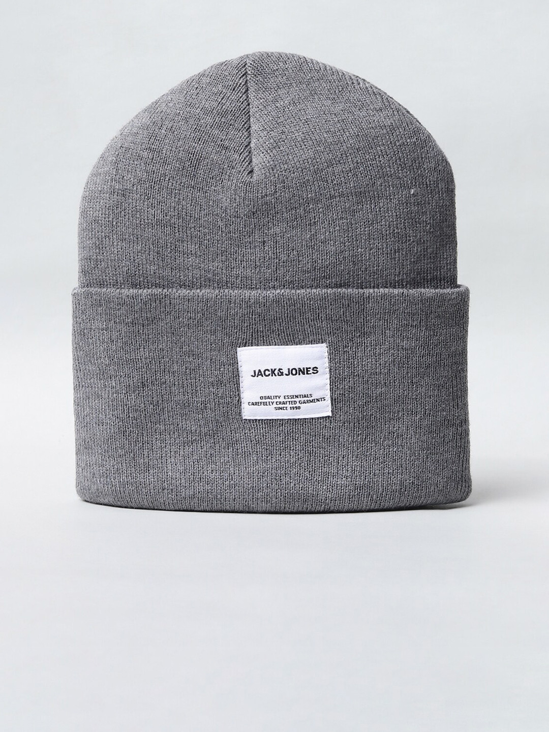 Buy Jack & Jones Men Grey & White Beanie Caps for Men 19431652 Myntra
