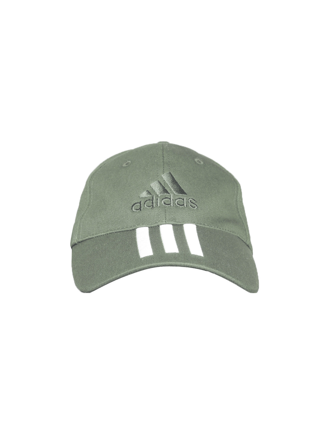Buy ADIDAS Unisex Olive Green 6 Panel 3 Stripes Cotton Training Cap