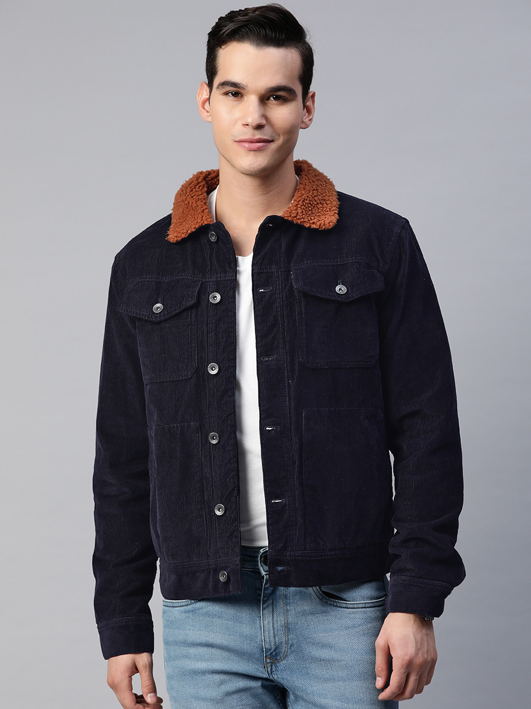 Buy Marks & Spencer Corduroy Fleece Lined Tailored Jacket - Jackets for ...