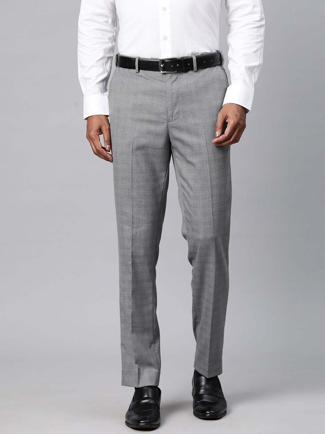 Buy Marks & Spencer Men Checked Slim Fit Trousers - Trousers for Men ...