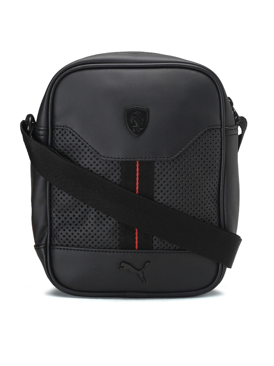 Buy Puma Unisex Black Solid Ferrari LS Portable Messenger Bag