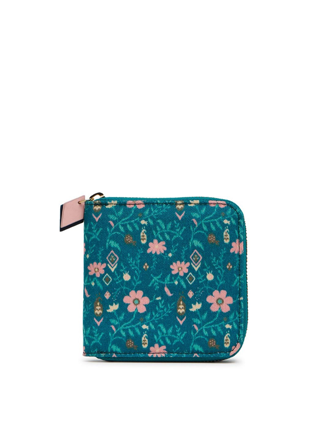 Buy Chumbak Women Blue & Pink Floral Printed PU Two Fold Wallet