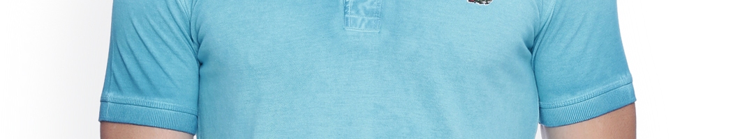 Buy Crocodile Men Blue Dyed Polo Collar Slim Fit T Shirt - Tshirts for ...