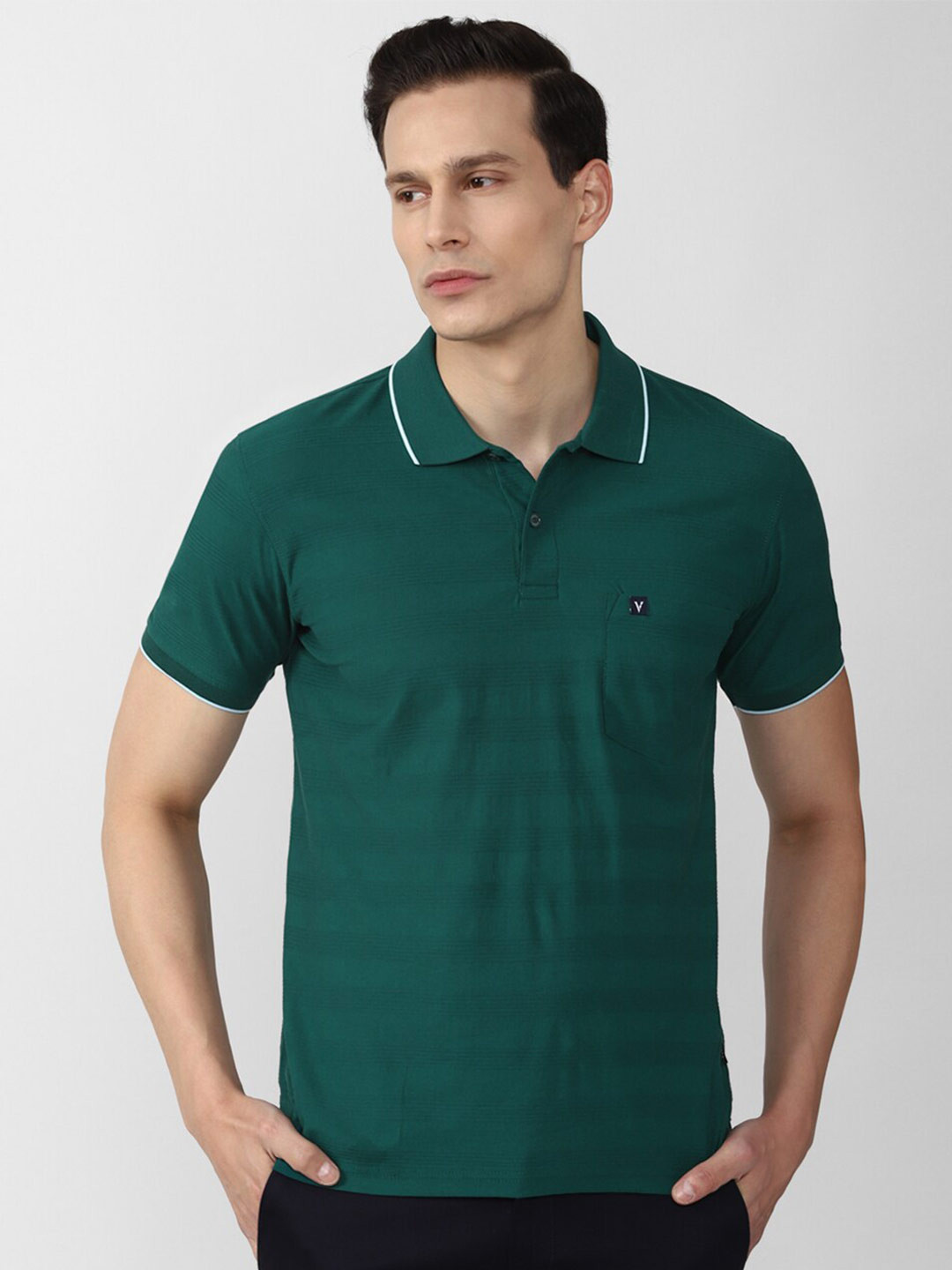 Buy Van Heusen Sport Men Green Polo Collar T Shirt - Tshirts for Men ...
