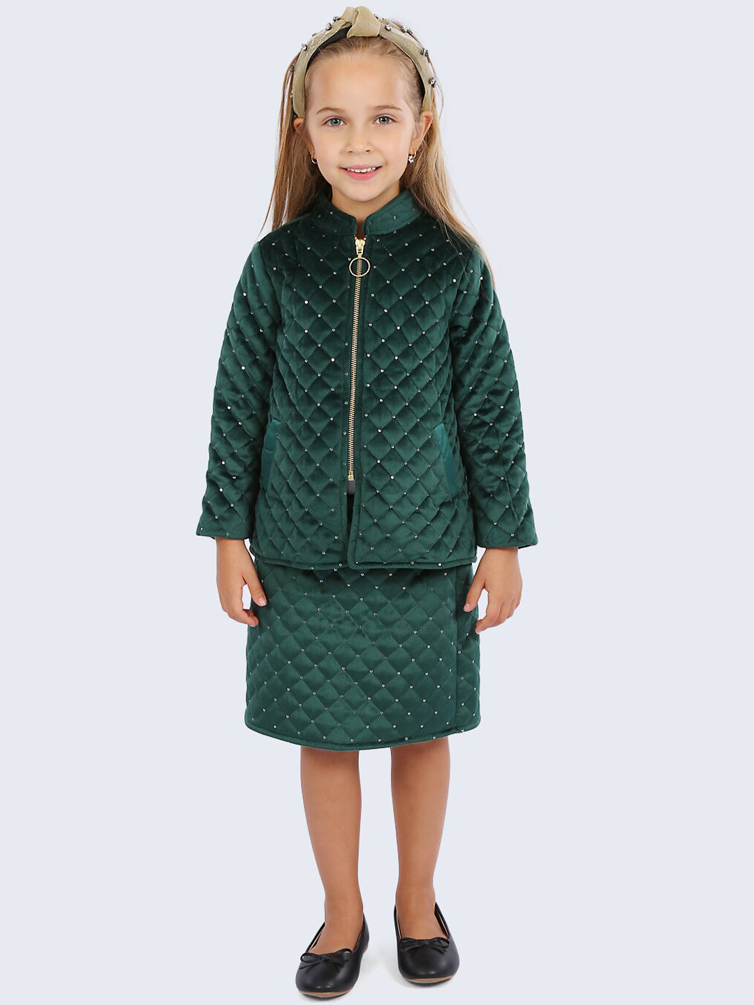 Buy One Friday Girls Green Embellished Skirt Skirts for Girls