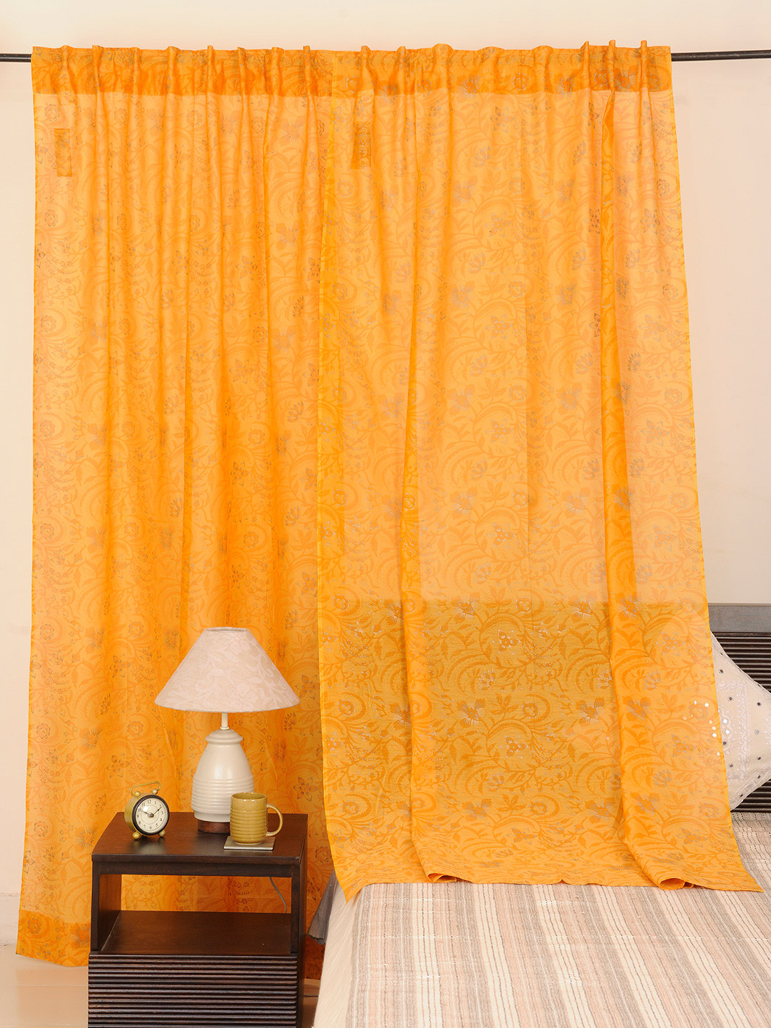Buy Fabindia Yellow Door Curtain Curtains And Sheers for Unisex