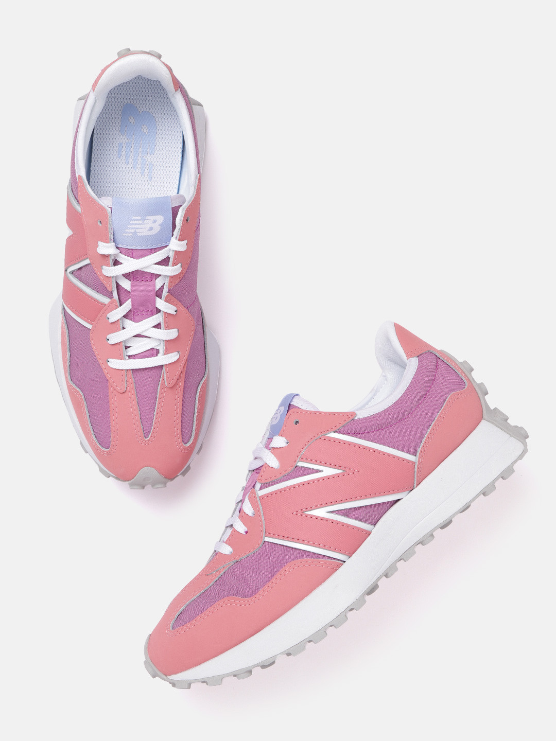 Buy New Balance Women Purple Colourblocked Suede Driver 327 Sports