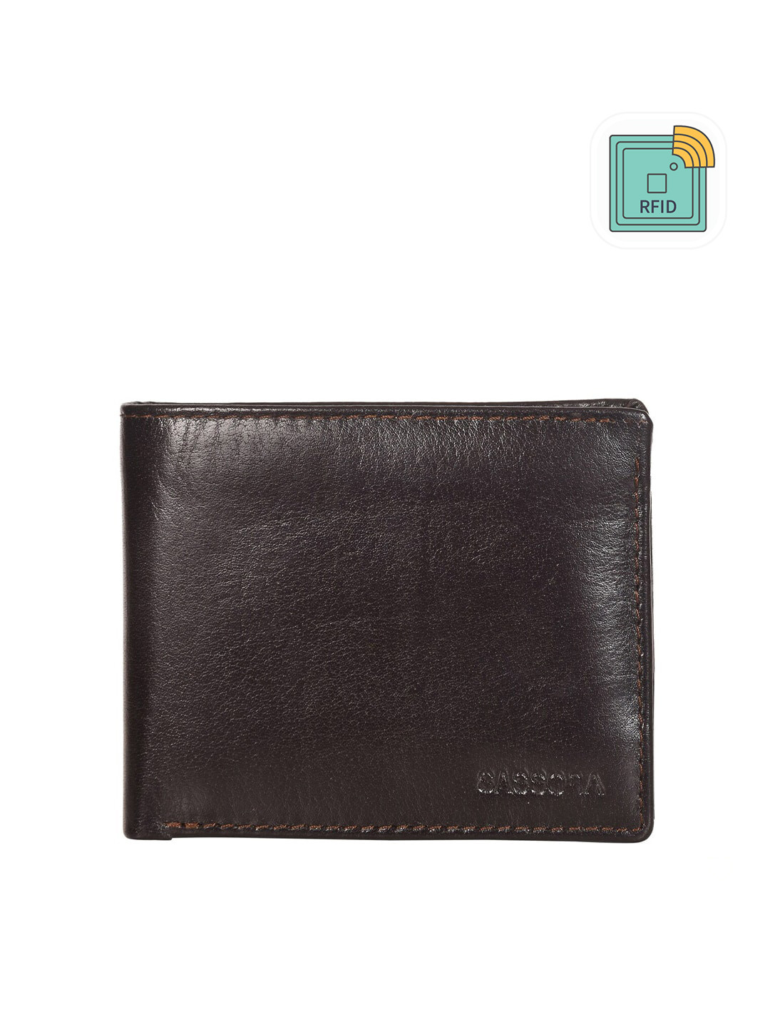 Buy Sassora Unisex Brown Leather Two Fold Wallet Wallets for Unisex