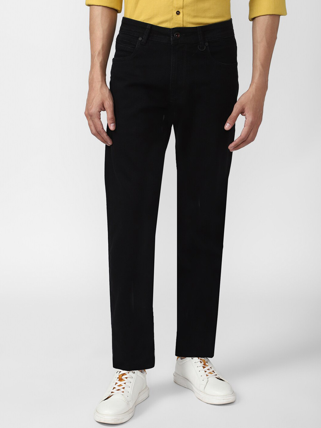 Buy Peter England Casuals Men Black Solid Cotton Jeans Jeans for Men