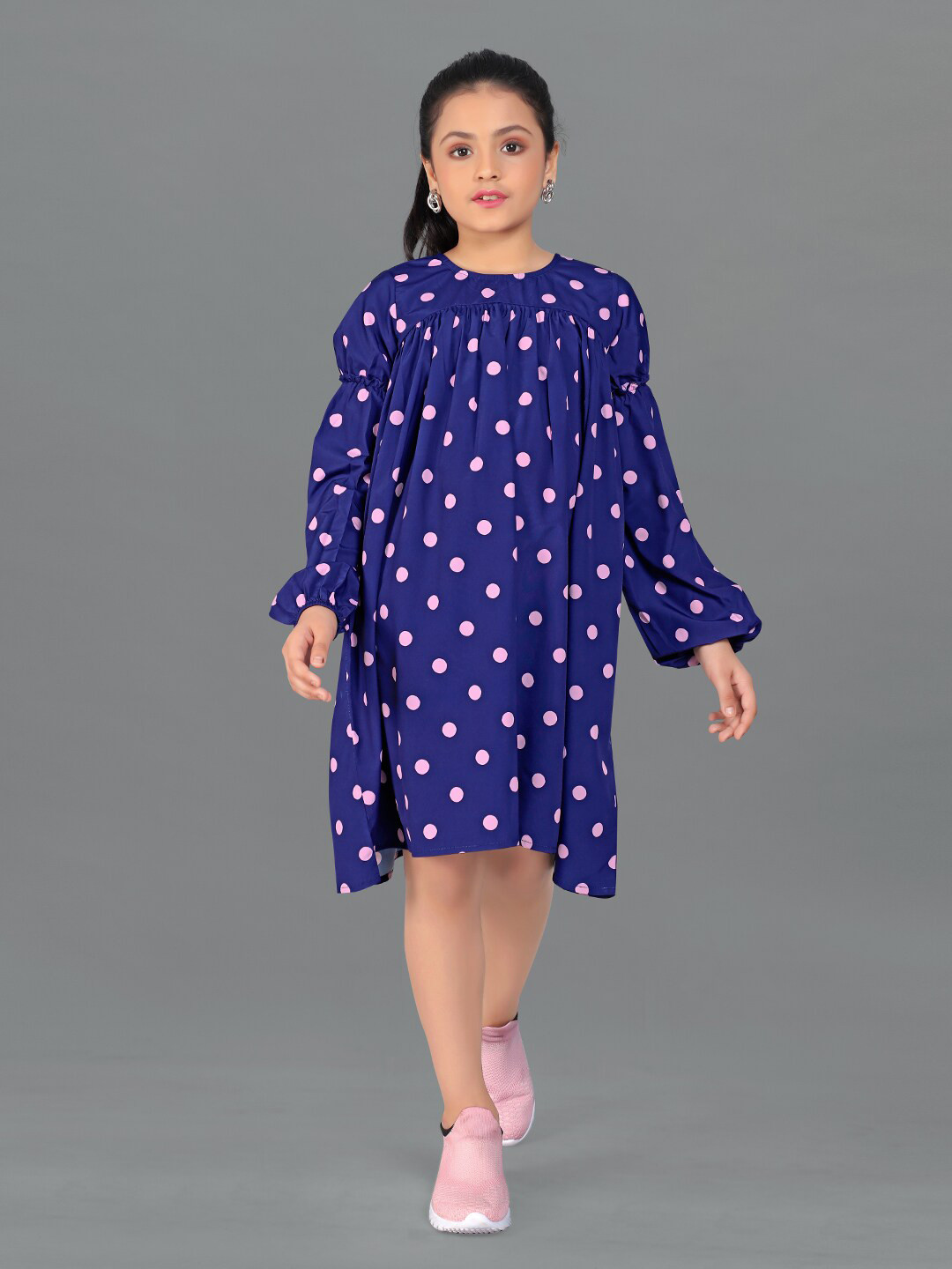 Buy FASHION DREAM Girls Blue Printed A Line Dress Dresses for Girls
