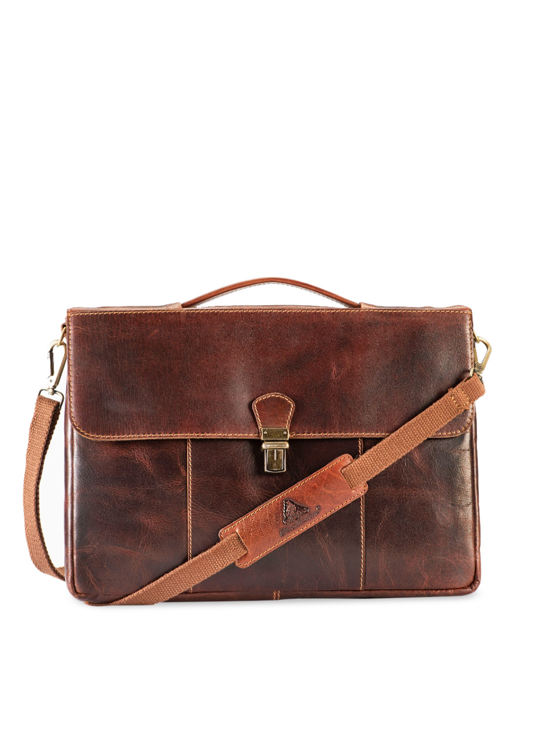 Buy Picco Massimo Unisex Brown Solid Leather Tablet Sleeve Tablet