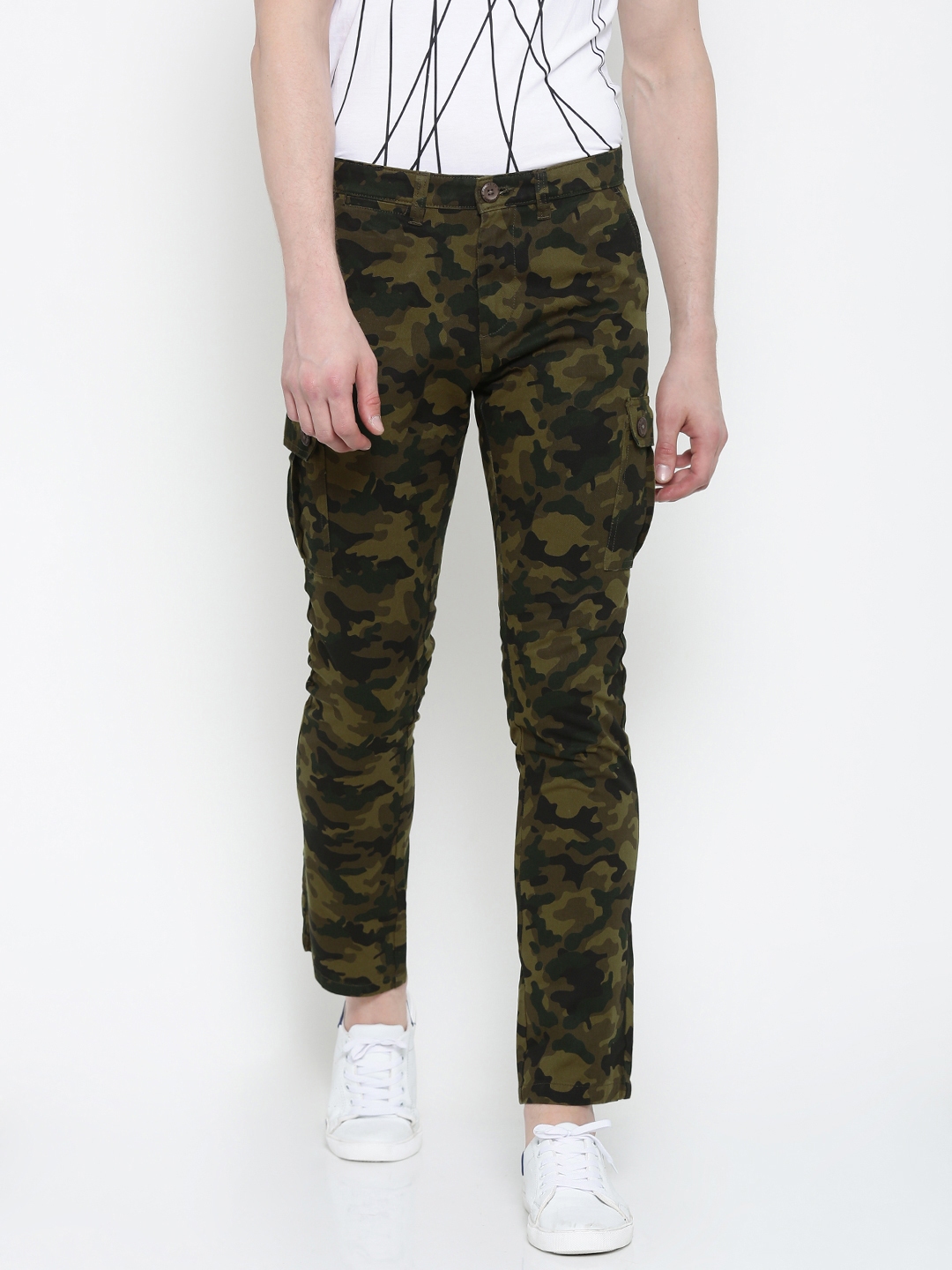 camo cargos men's