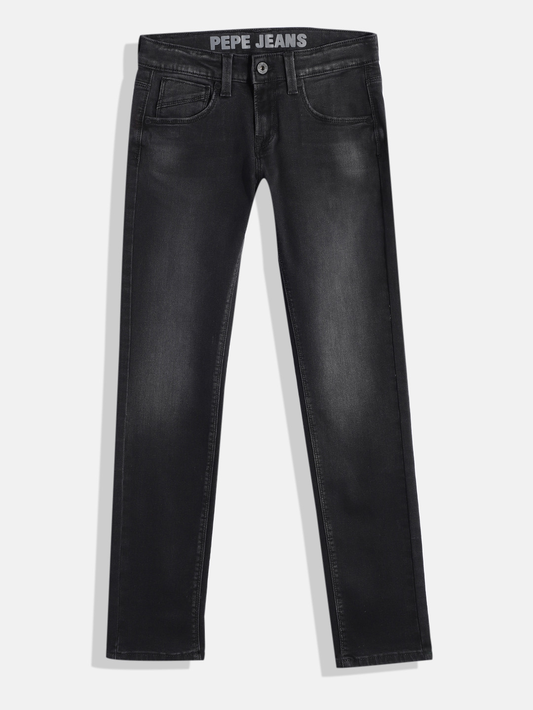 Jeans Slim Pepe Cashed Per Bambini E Ragazzi - Taglio Slim, 5 Tasche, Lavaggio Grigio