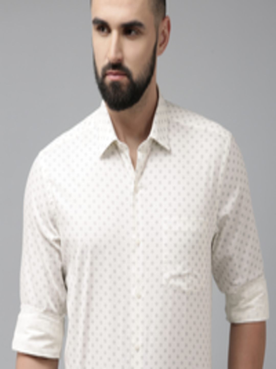 Buy Arrow Pure Cotton Slim Fit Geometric Printed Formal Shirt - Shirts ...