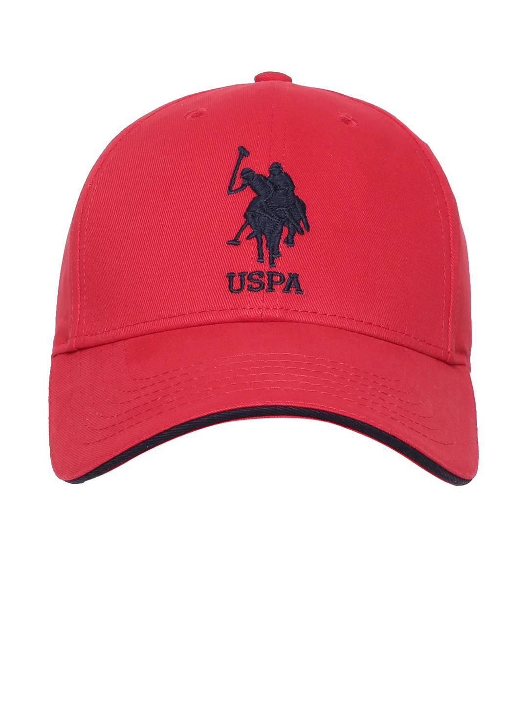 Buy U S Polo Assn Men Red & Black Embroidered Baseball Cap Caps for