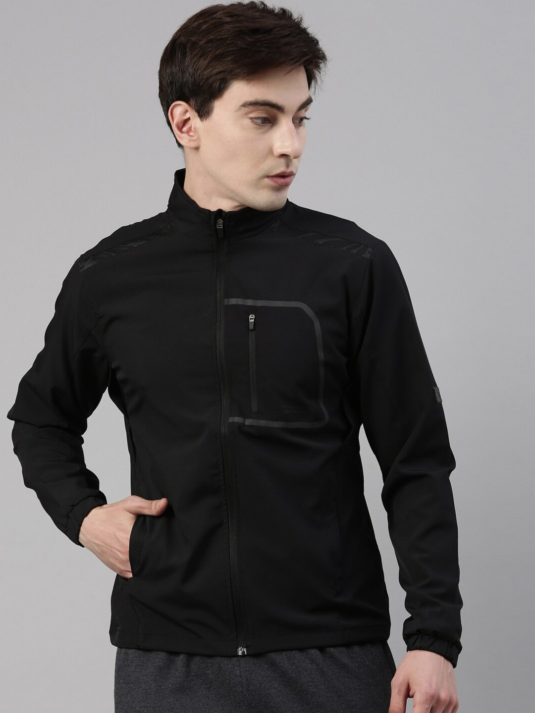 Buy Proline Active Men Black Solid Training Or Gym Sporty Jacket