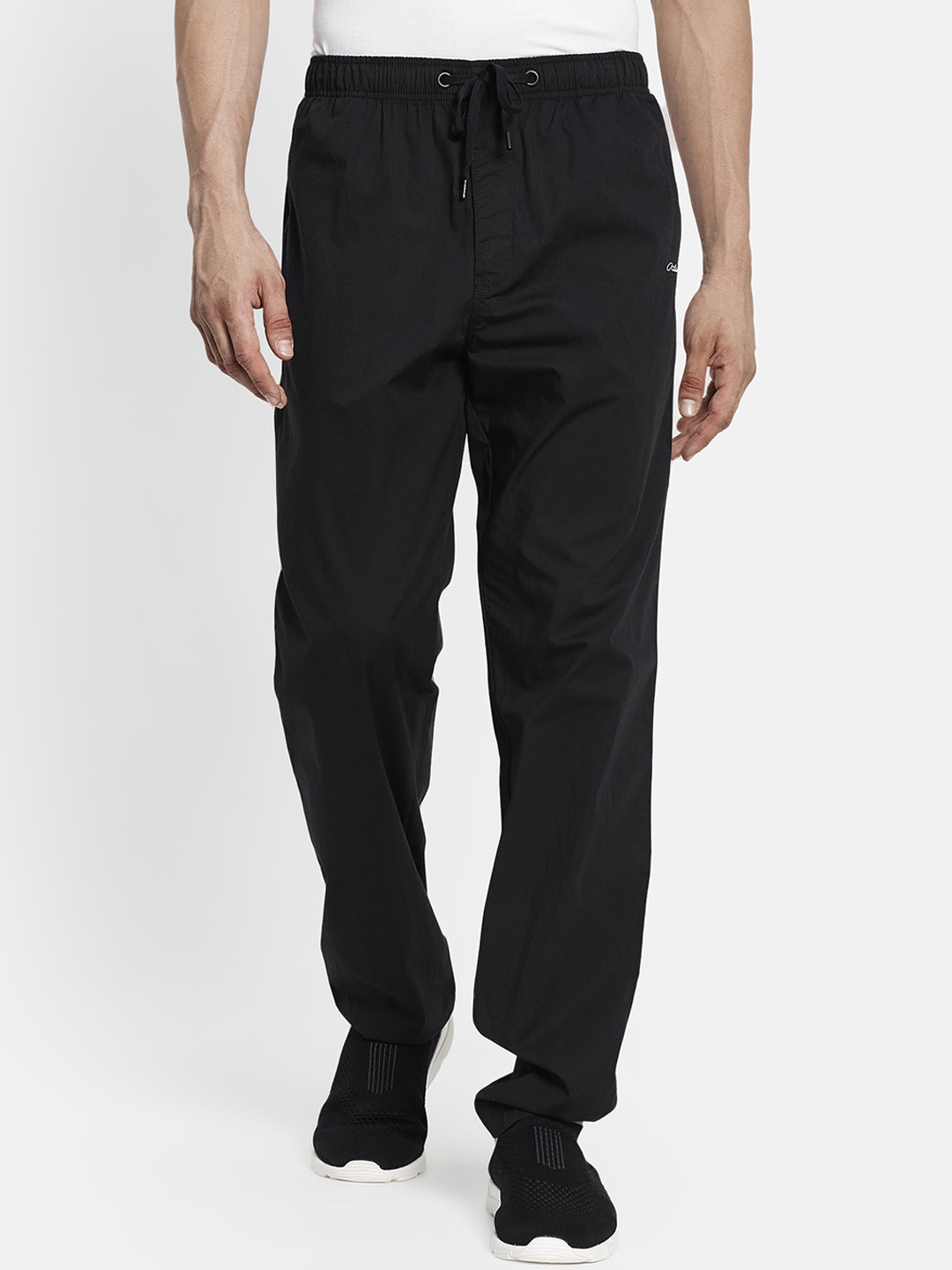 Buy Octave Men Black Solid Cotton Track Pant Track Pants for Men