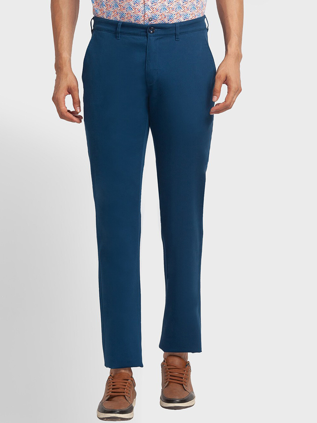 Buy ColorPlus Men Blue Trousers - Trousers for Men 19486844 | Myntra