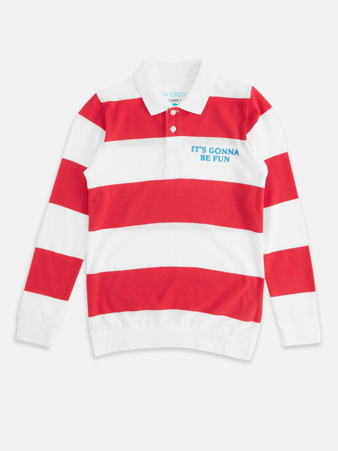 Campana Boys Pack of 2 Striped Cotton Polo T-Shirts - Red & Green main image 0