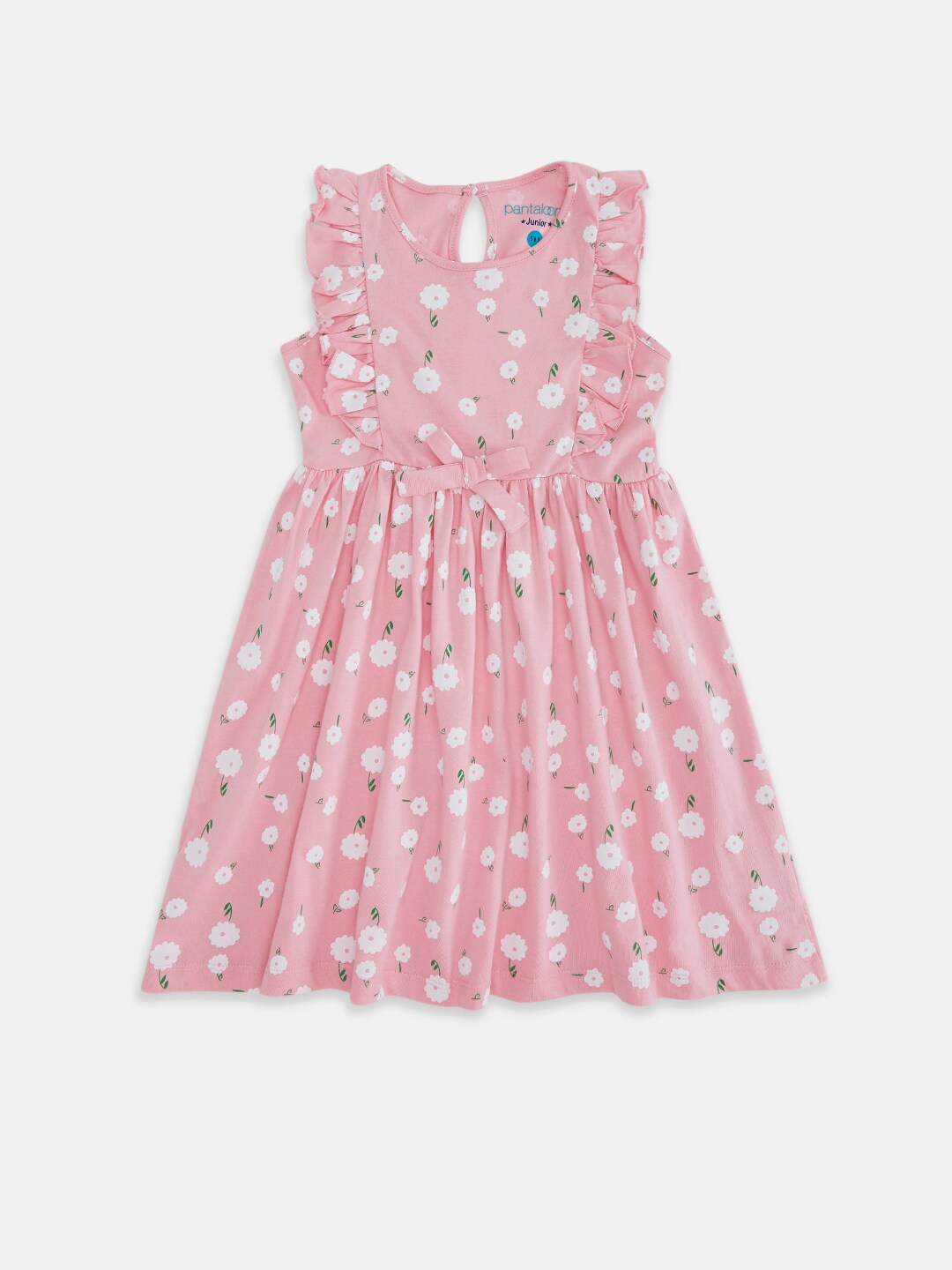 Buy Pantaloons Junior Girls Pink Floral Dress - Dresses for Girls ...