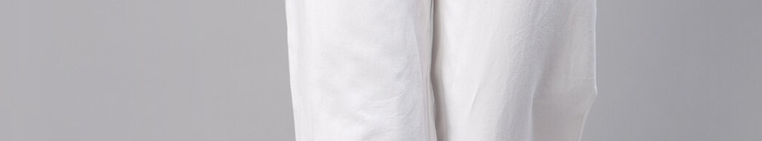 Buy NEUDIS Women White Cotton Relaxed Jogger Trouser - Trousers for ...