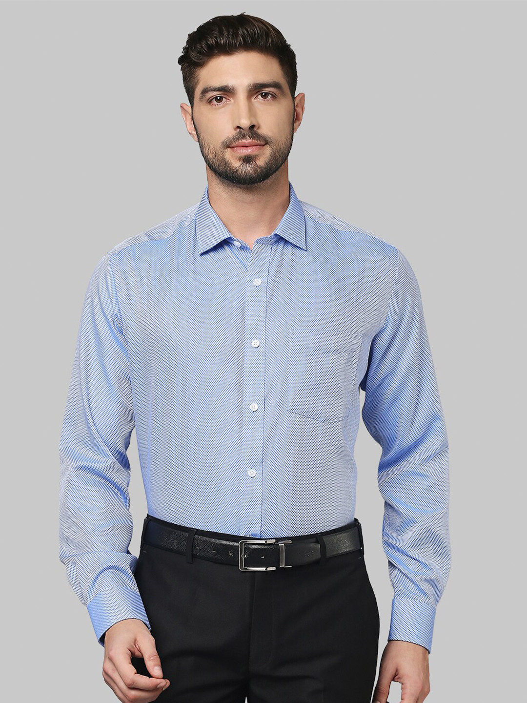 Buy Park Avenue Men Blue Textured Casual Shirt Shirts for Men 19500112 Myntra