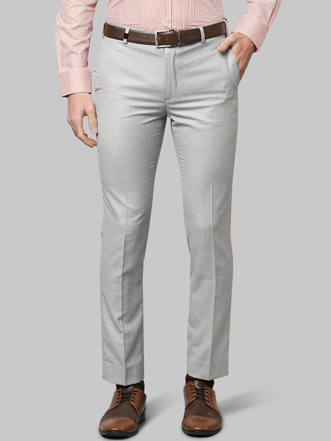 Buy Park Avenue Men Grey Slim Fit Trouser - Trousers for Men 19500612 ...