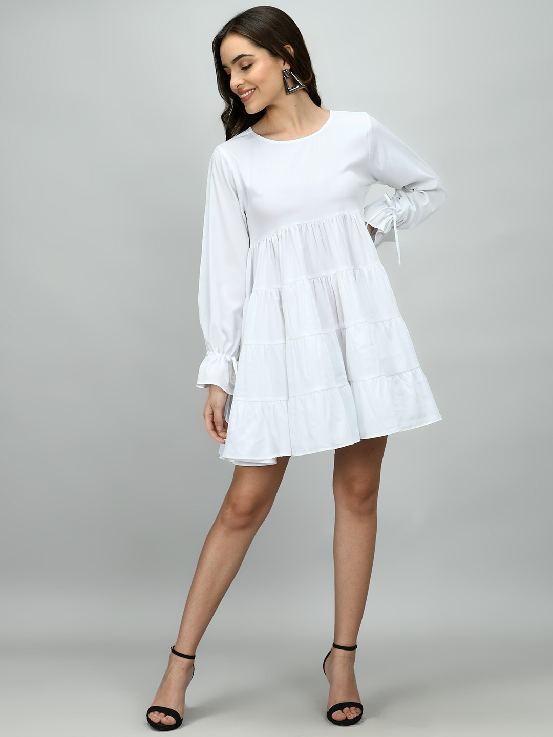 Buy Retrobelaa White Empire Dress Dresses for Women 19506090 Myntra