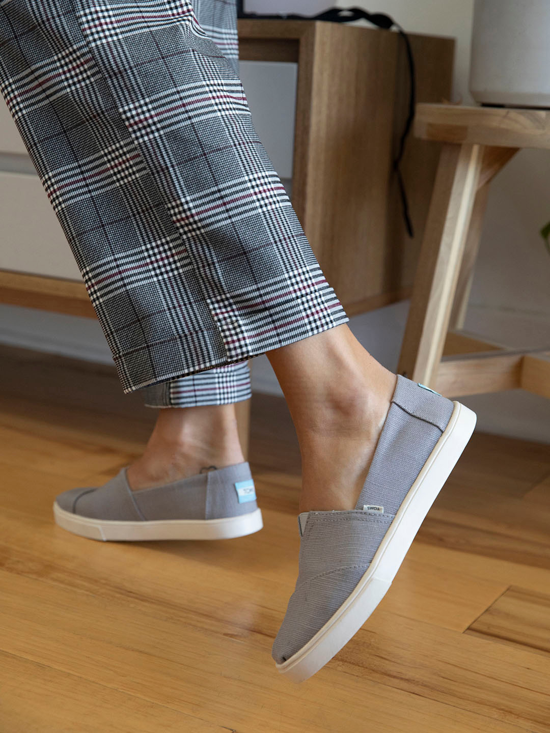 Buy TOMS Women Grey Slip On Canvas Sneakers Casual Shoes for Women 19519462 Myntra