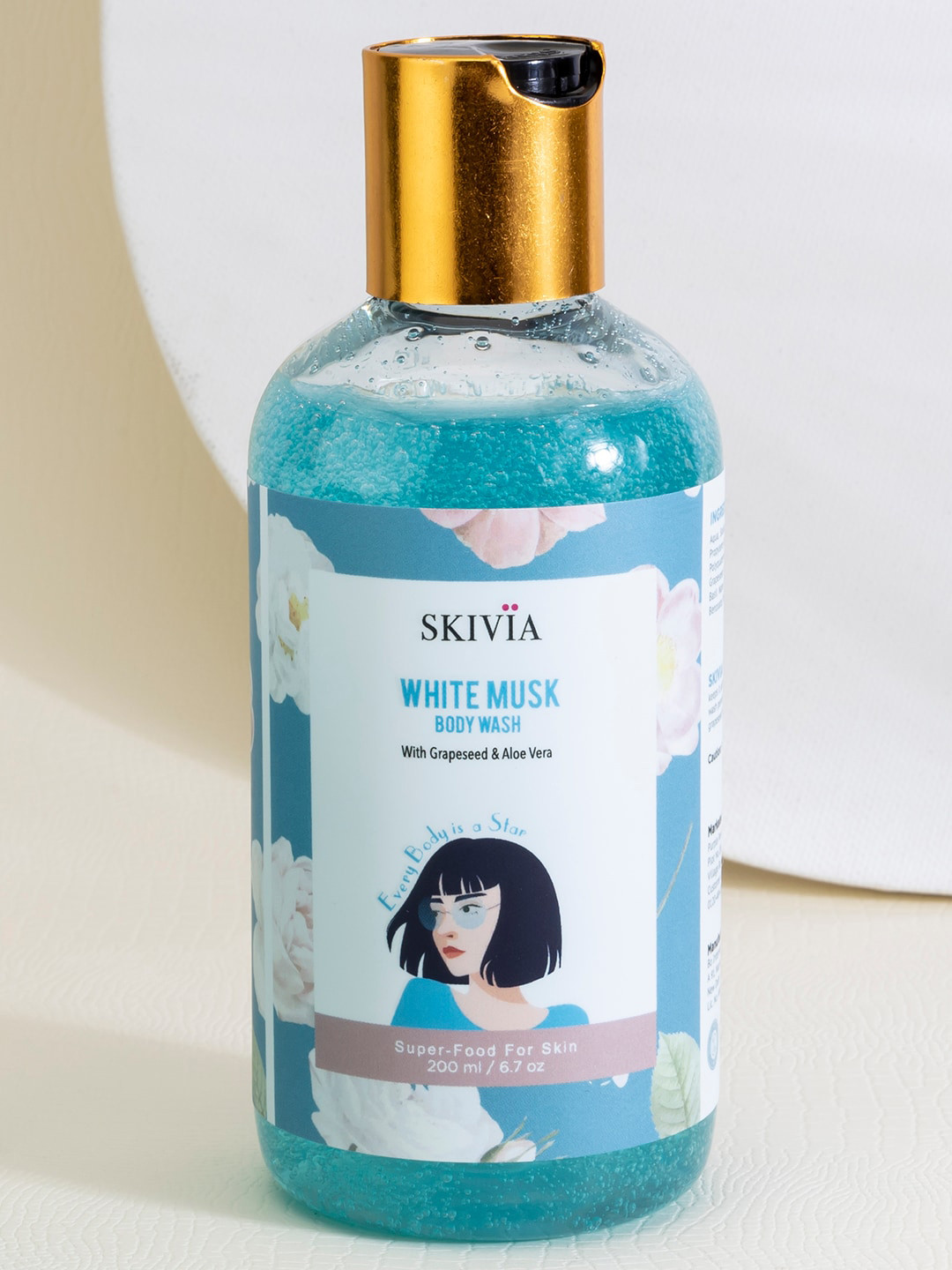Buy SKIVIA White Musk Body Wash With Grapeseed & Aloevera 200 Ml Body