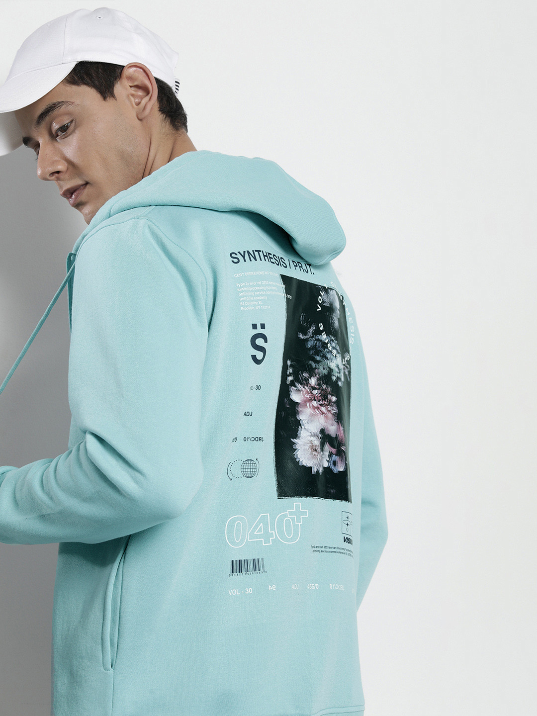 The Indian Garage Co Men Printed Hooded Sweatshirt