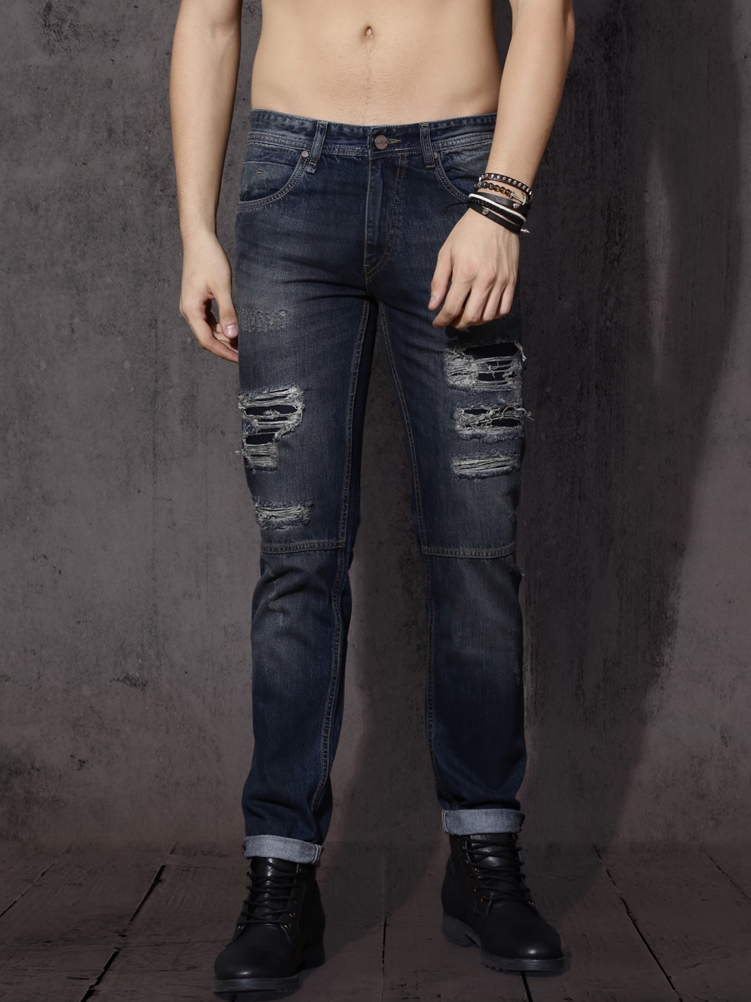 highly distressed jeans