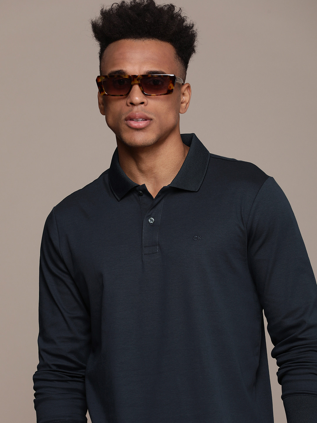 Buy Calvin Klein Jeans Polo Collar Pure Cotton T Shirt Tshirts for