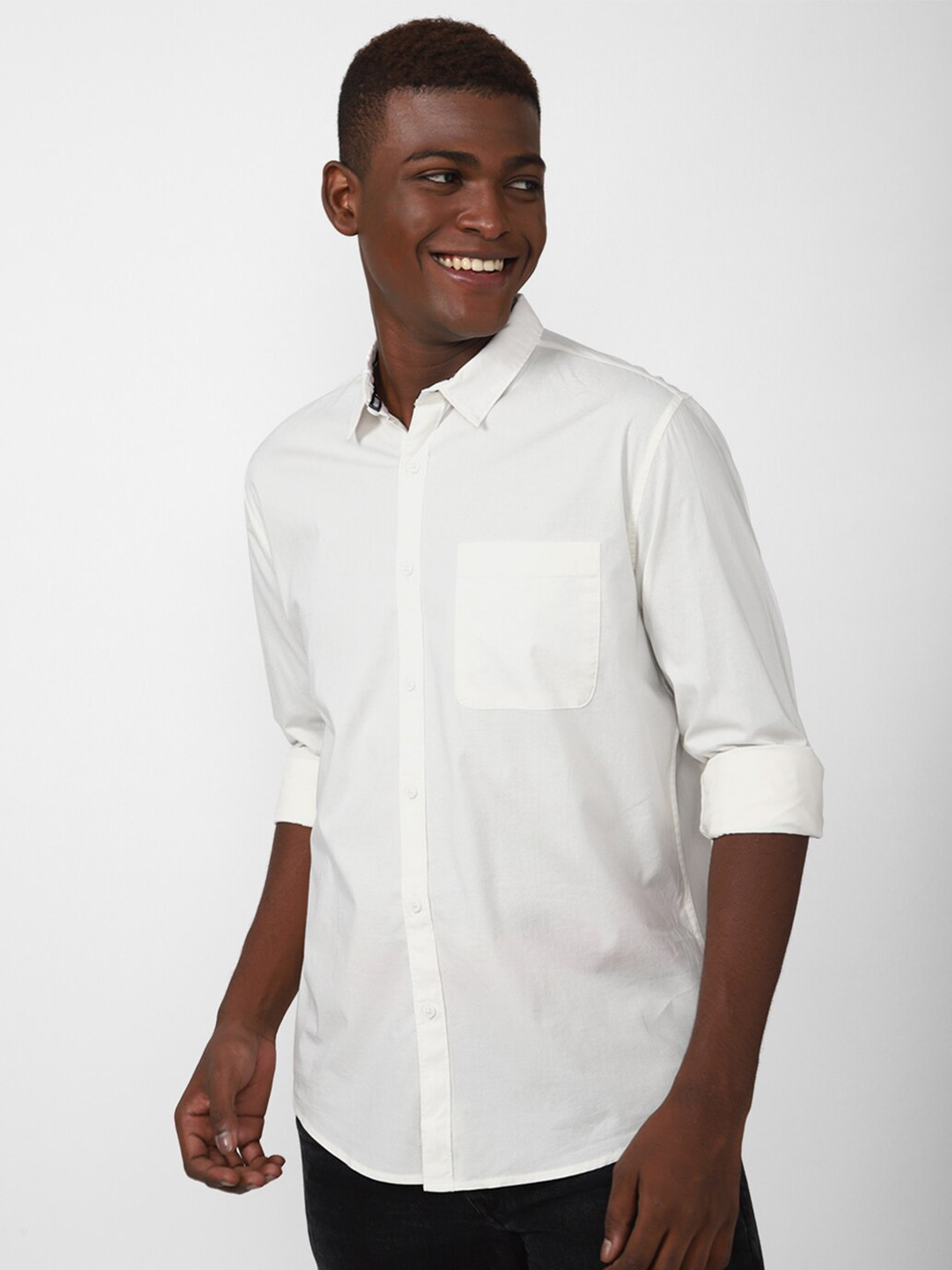 Buy FOREVER 21 Men White Casual Shirt Shirts for Men 19534410 Myntra