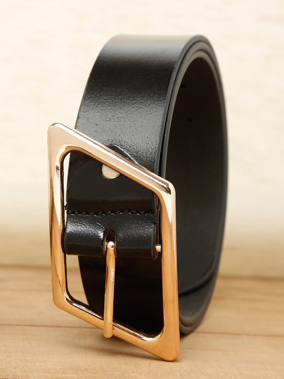 Buy Teakwood Leathers Women Black Solid Leather Belt - Belts for Women ...