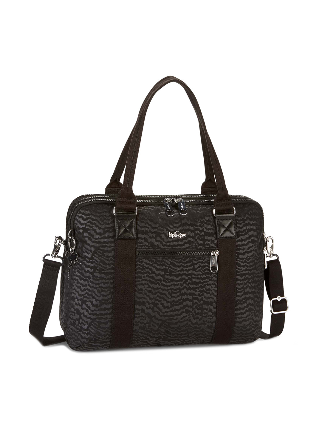 Buy Kipling Women Black Printed Laptop Bag With Sling Strap Laptop