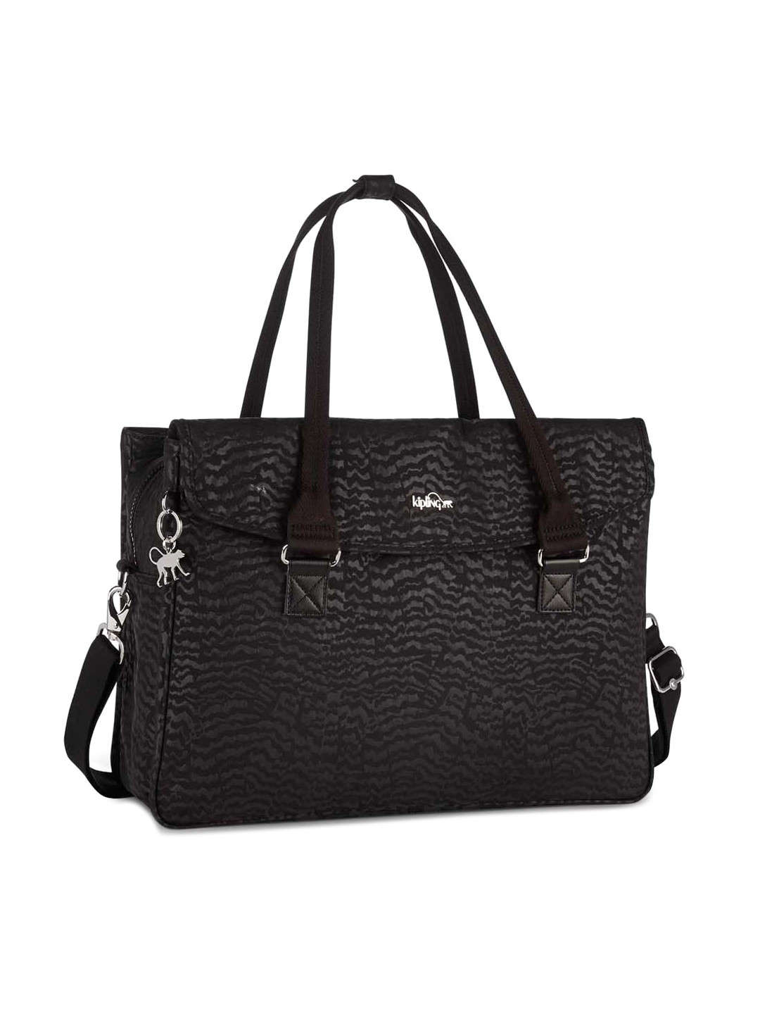 Buy Kipling Women Black Printed Laptop Bag With Sling Strap Laptop