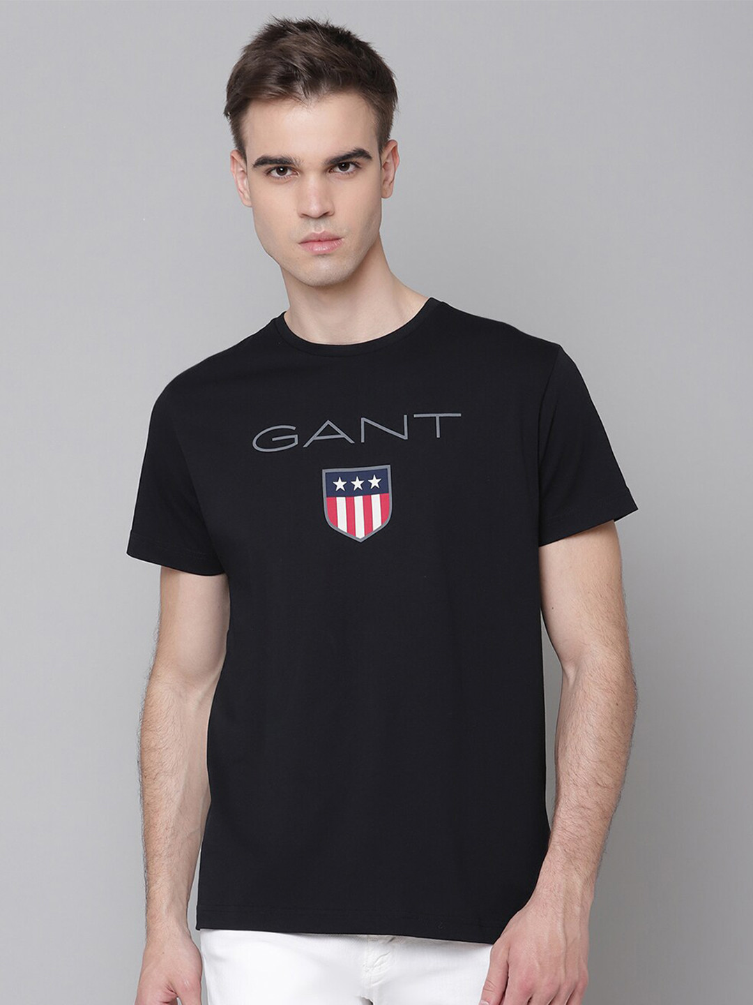 Gant Black Cotton Men's T-Shirt main image 1