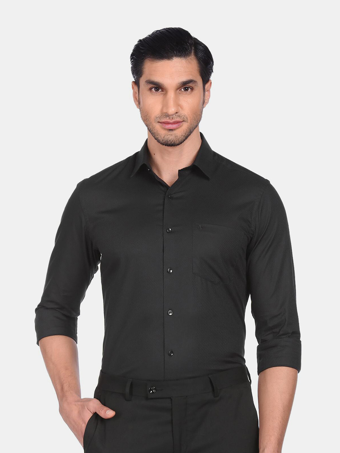 Buy Arrow Men Black Formal Cotton Shirt Shirts for Men 19552004 Myntra