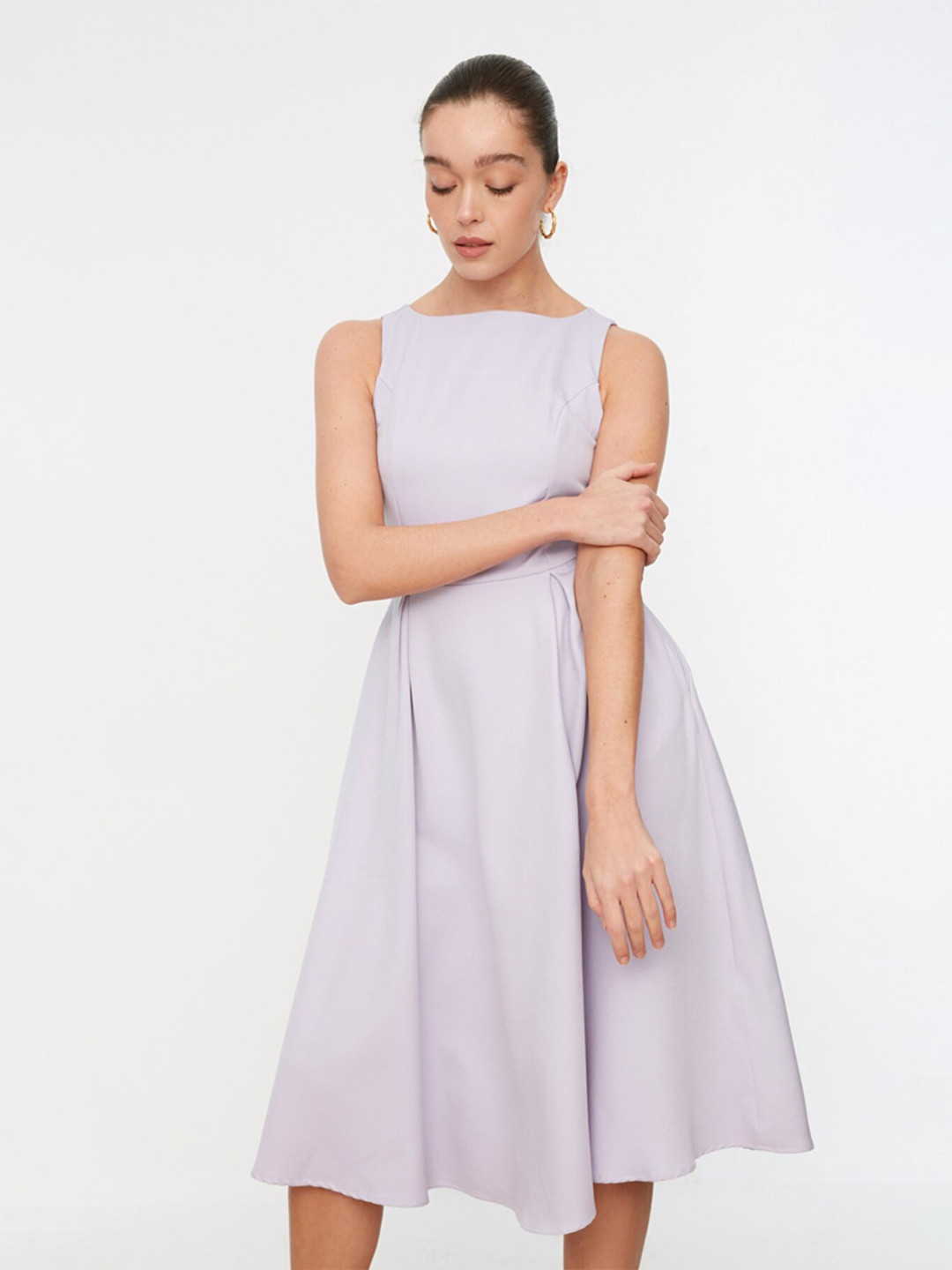 Buy Trendyol Women Lavender Midi Dress Dresses for Women 19554030