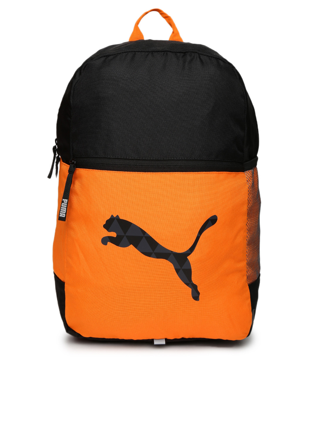 Buy Puma Unisex Black & Orange Colourblocked Backpack Backpacks for