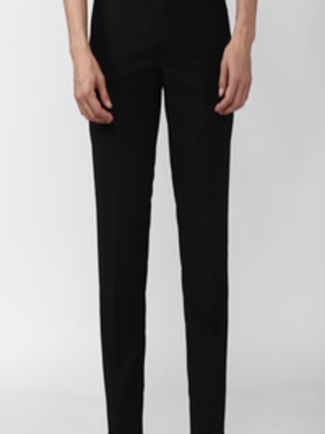 Buy Van Heusen Men Black Slim Fit Trousers - Trousers for Men 19568768 ...