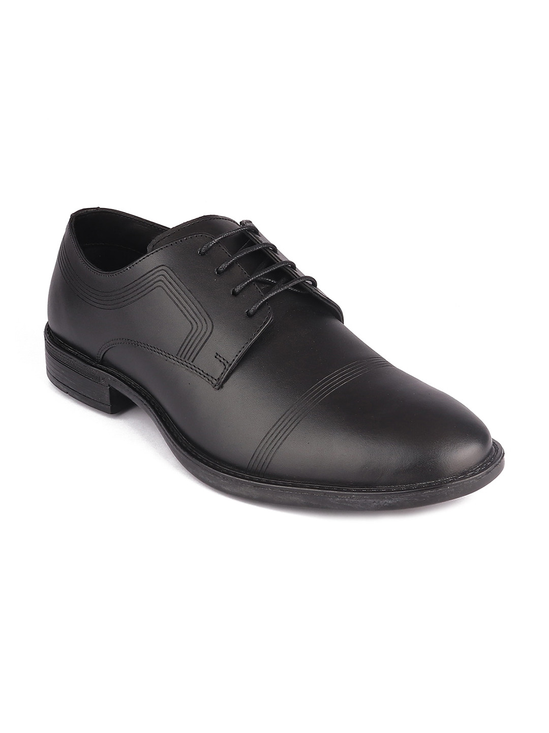Buy TOP BRASS Men Black Solid Leather Formal Derbys Shoes Formal