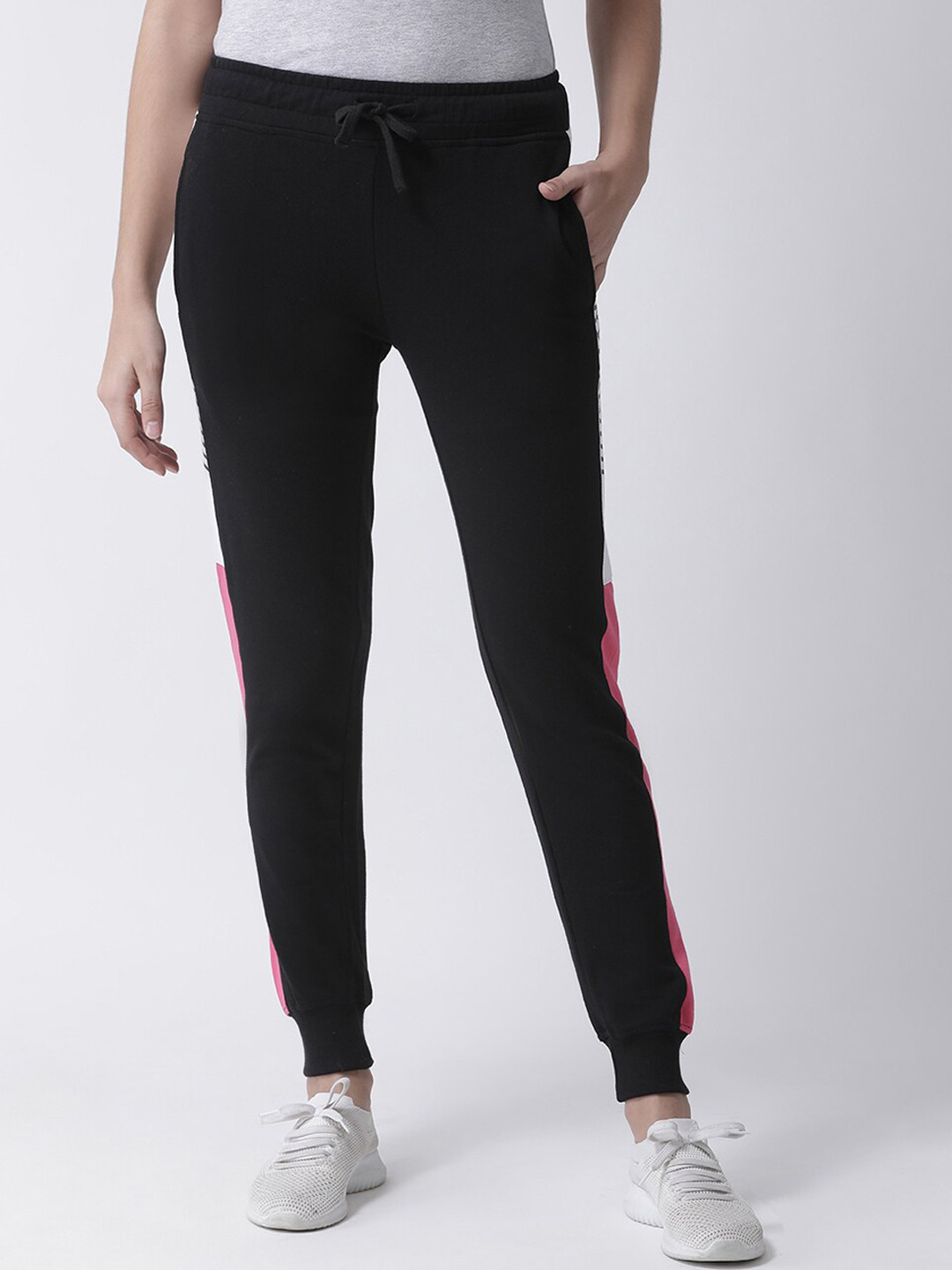 Buy Club York Women Black Solid Slim Fit Joggers Track Pants for