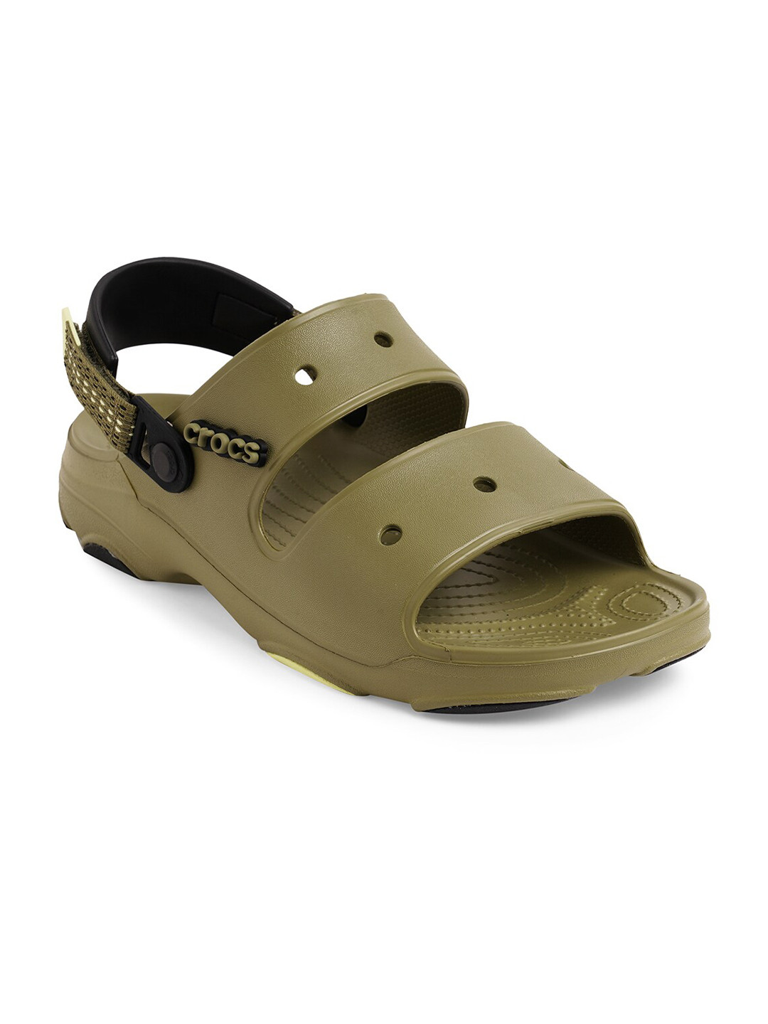 Buy Crocs Unisex Olive Green Solid Comfort Sandals Sandals for Unisex