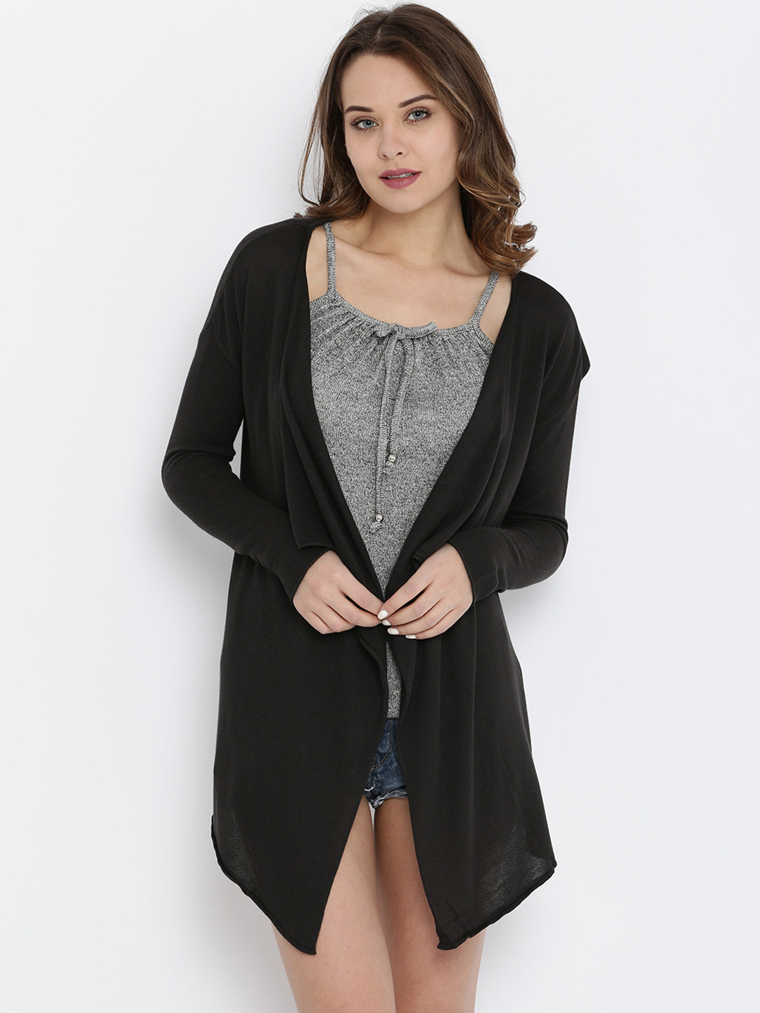 Buy Zivame Black Longline Shrug Shrug for Women 1958633 Myntra